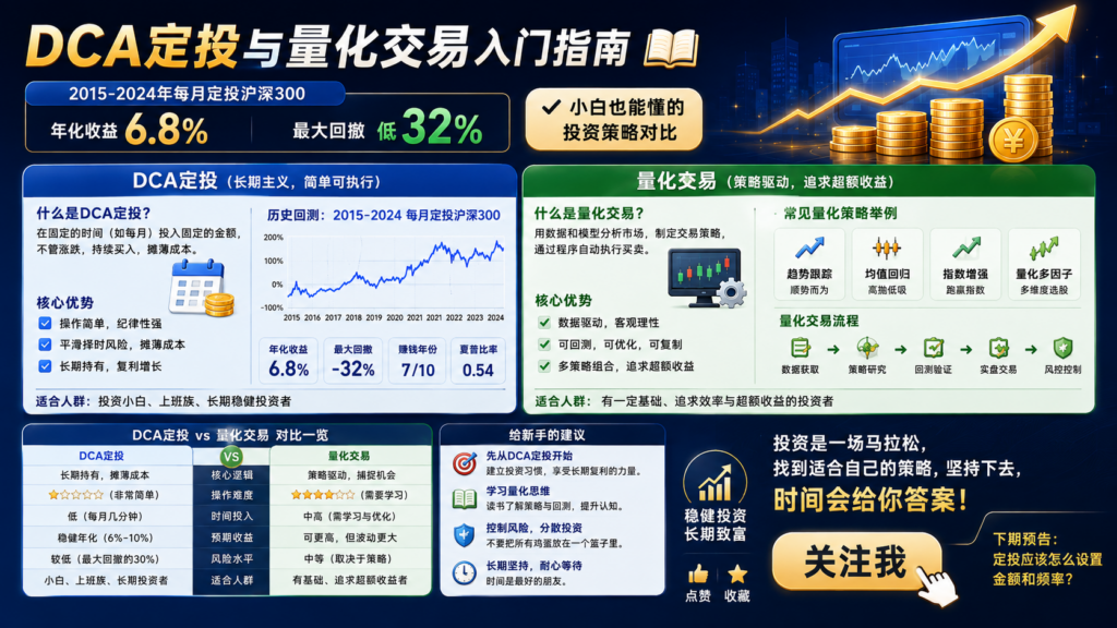 DCA定投 vs 量化交易:小白也能懂的投资入门指南